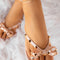 Nude Stud Bow Sandals