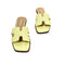 Yellow Knit Slides